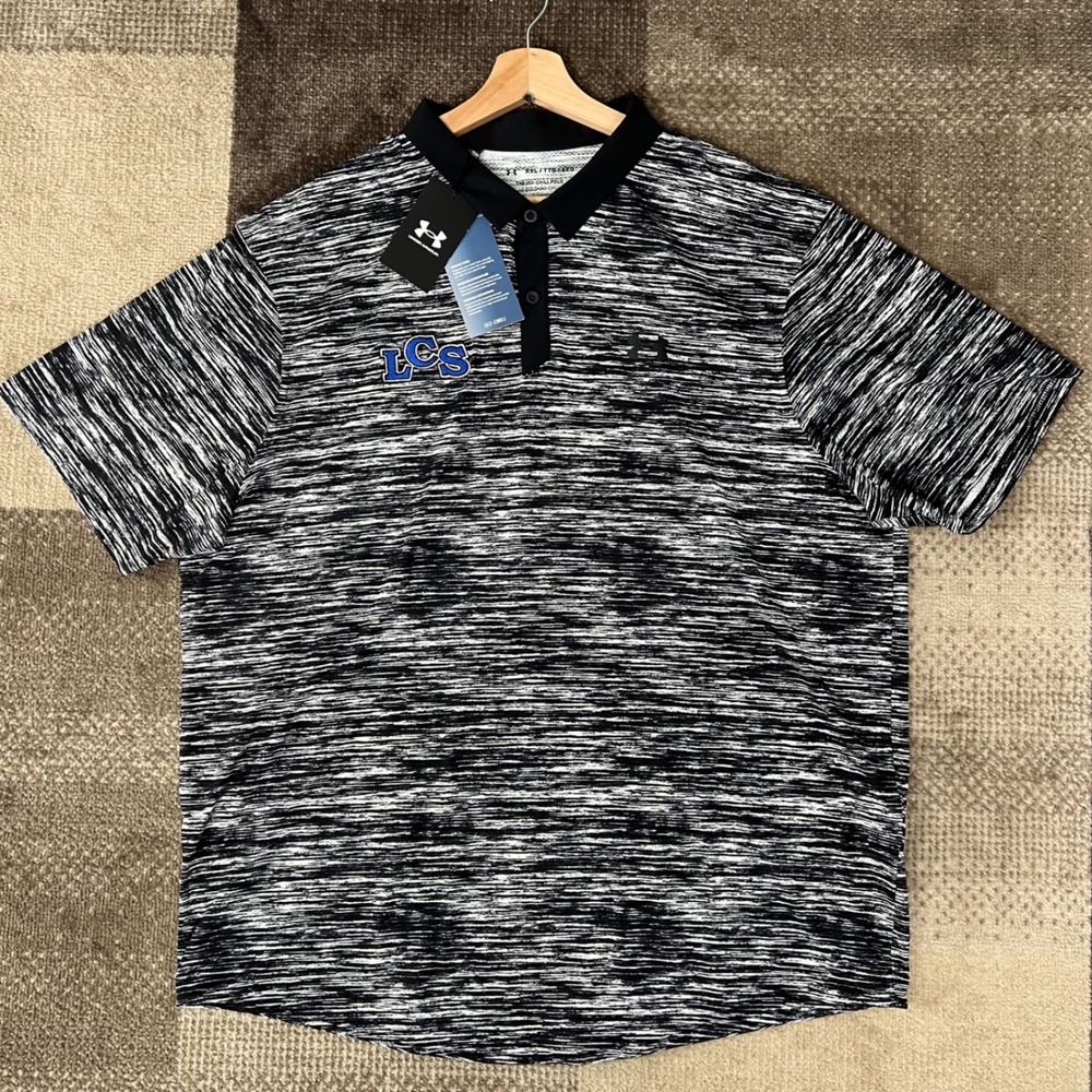 Under‎ Armour Mens Iso-Chill Polo Shirt XXL Black White LCS Logo New NWT